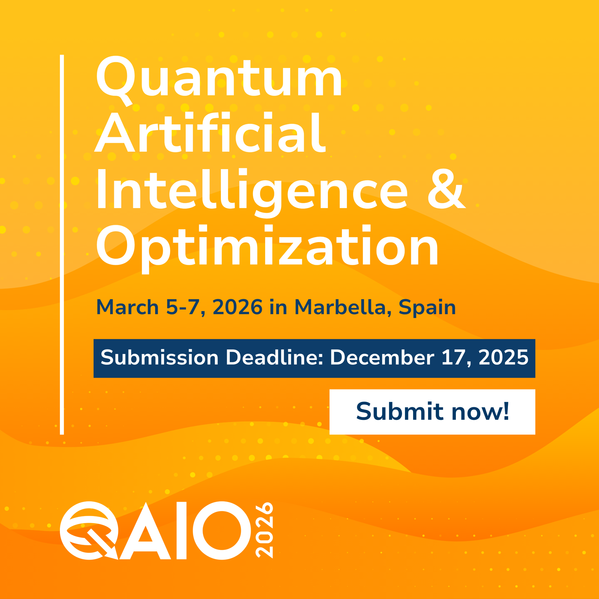 Quantum Artificial Intelligence and Optimization Workshop at ICAART 2026